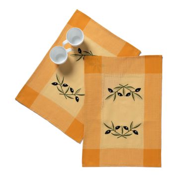 Silk Fashion Ντουζίνες (12 τεμάχια) σουπλά bg23a (35cm x 50cm) κίτρινο