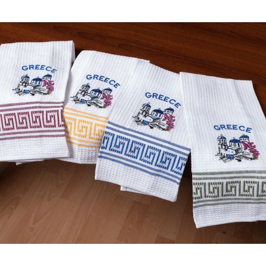 Σετ 12 τεμαχίων ποτηρόπανα (45cm x 65cm) εκκλησία GREECE