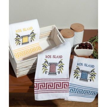 Σετ 12 τεμαχίων ποτηρόπανα (50cm x 70cm) κίωνας KOS