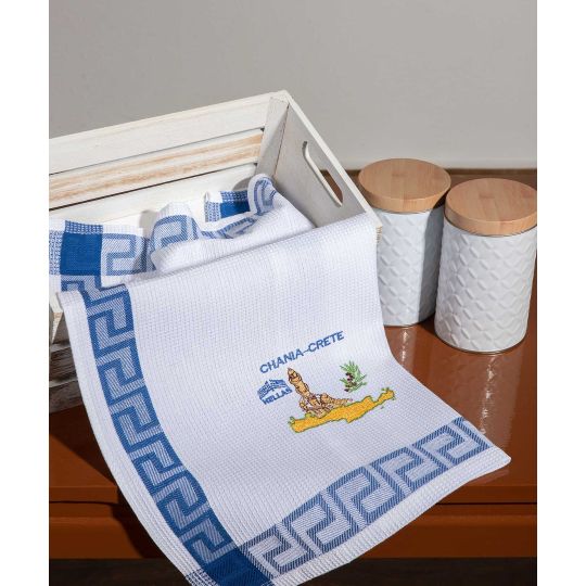 Σετ 12 τεμαχίων ποτηρόπανα (40cm x 60cm) Χανιά