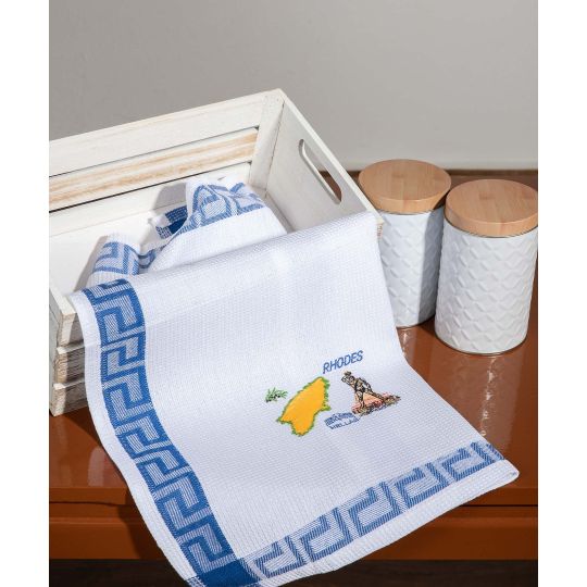 Σετ 12 τεμαχίων ποτηρόπανα (40cm x 60cm) RHODES