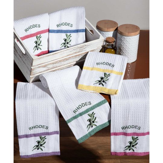 Σετ 12 τεμαχίων ποτηρόπανα (40cm x 60cm) RHODES3