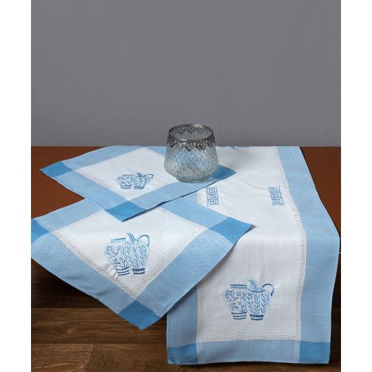 Τραπεζοκαρέ 3741 (135cm x 135cm) μπλέ