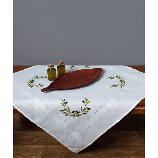 Τραπεζοκαρέ 3854 (135cm x 135cm) λευκό