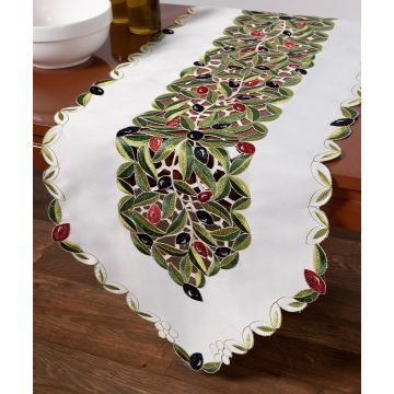 Σατέν τραβέρσα ελιά nw342 (40cm x 175cm) κόκκινη