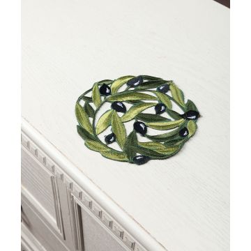 Silk Fashion Σουβέρ 2352 (15cm) μαύρη ελιά