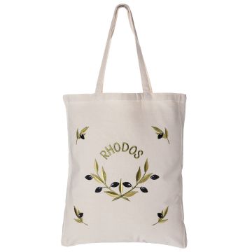 Τσάντα με κέντημα ελιά (45cm x 38cm) RHODES