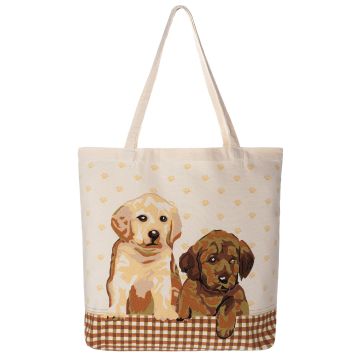 Τσάντα με στάμπα (45cm x 38cm) σκυλάκια Τσάντα με στάμπα (45cm x 38cm) σκυλάκια