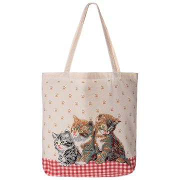 Τσάντα με στάμπα (45cm x 38cm) γατάκια Τσάντα με στάμπα (45cm x 38cm) γατάκια