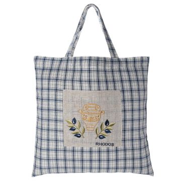 Τσάντα με κέντημα 1312 (45cm x 45cm) μπλέ RHODES