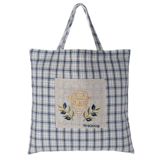 Τσάντα με κέντημα 1312 (45cm x 45cm) μπλέ RHODES