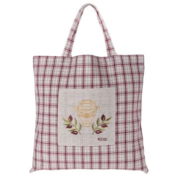 Τσάντα με κέντημα 1312 (45cm x 45cm) κόκκινη KOS