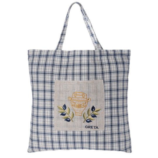 Τσάντα με κέντημα 1312 (45cm x 45cm) μπλέ CRETA