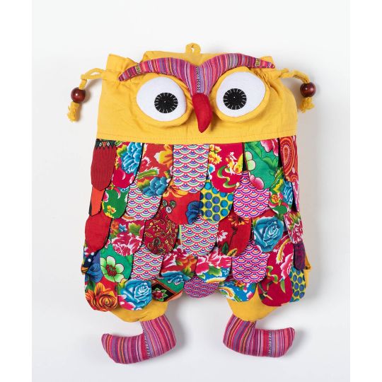 Σακίδιο κουκουβάγια (40cm x 30cm) κίτρινο