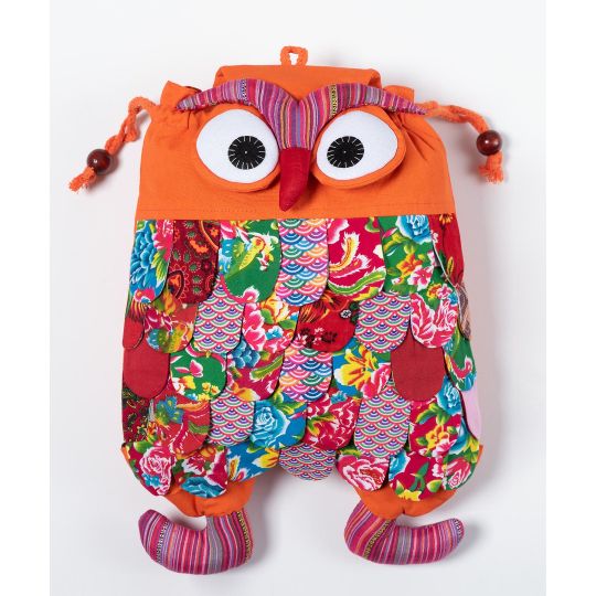 Σακίδιο κουκουβάγια (40cm x 30cm) πορτοκαλί