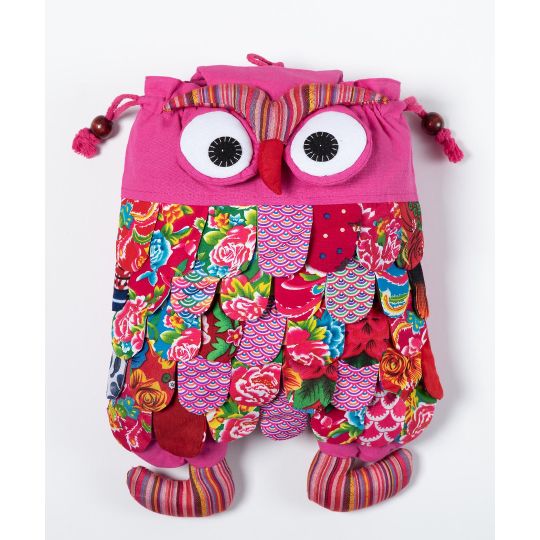 Σακίδιο κουκουβάγια (40cm x 30cm) ρόζ