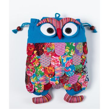 Σακίδιο κουκουβάγια (40cm x 30cm) σιέλ