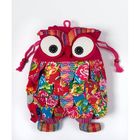 Σακίδιο κουκουβάγια (35cm x 28cm) κόκκινο