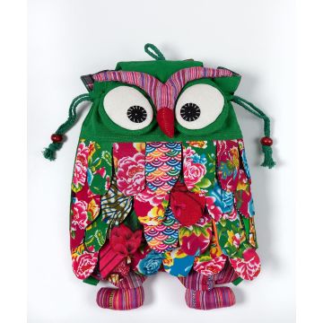 Σακίδιο κουκουβάγια (35cm x 28cm) πράσινο