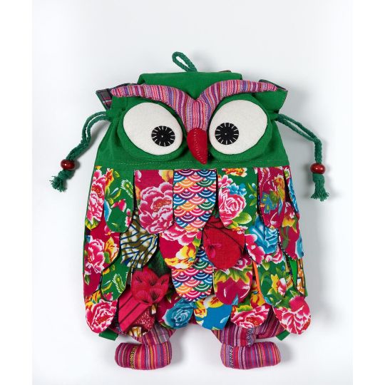 Σακίδιο κουκουβάγια (35cm x 28cm) πράσινο