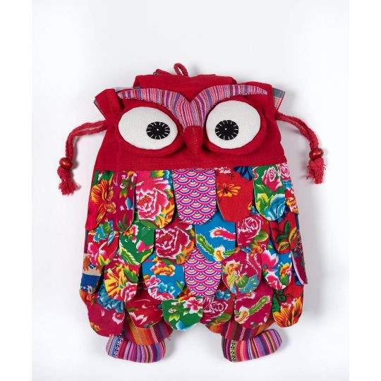 Σακίδιο κουκουβάγια (35cm x 28cm) φούξια