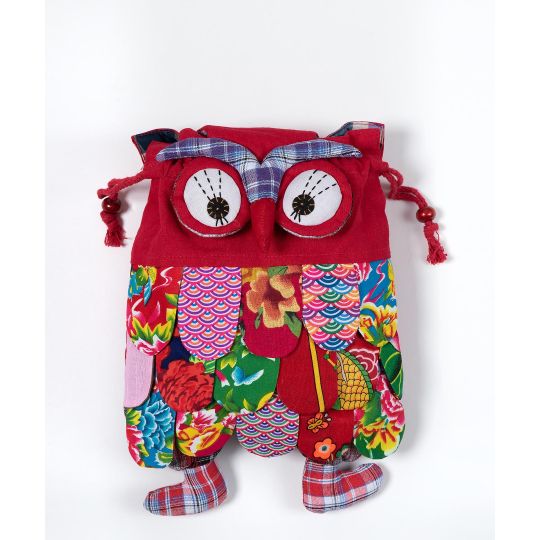 Σακίδιο κουκουβάγια (30cm x 24cm) κόκκινο