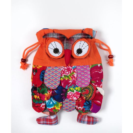 Σακίδιο κουκουβάγια (30cm x 24cm) πορτοκαλί