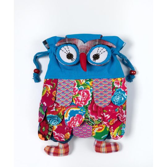 Σακίδιο κουκουβάγια (30cm x 24cm) σιέλ