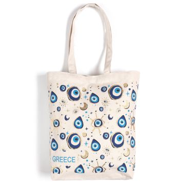 Τσάντα καραβόπανο (40cm x 40cm x 10cm) gold 3 GREECE