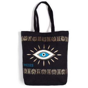 Τσάντα καραβόπανο (40cm x 40cm x 10cm) gold 4 RHODES