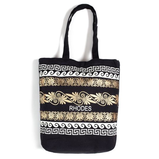 Τσάντα καραβόπανο (40cm x 40cm x 10cm) gold 5 RHODES