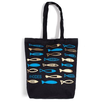 Τσάντα καραβόπανο (40cm x 40cm x 10cm) gold 6 RHODES