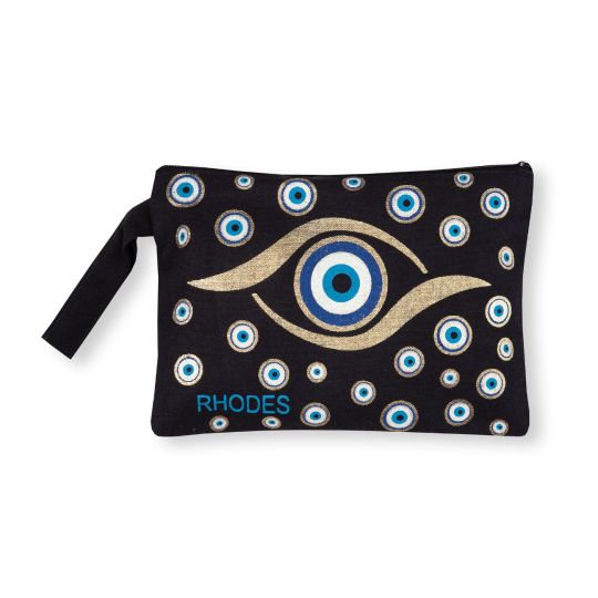 Πορτοφόλι καραβόπανο (30cm x 20cm) gold 7 RHODES