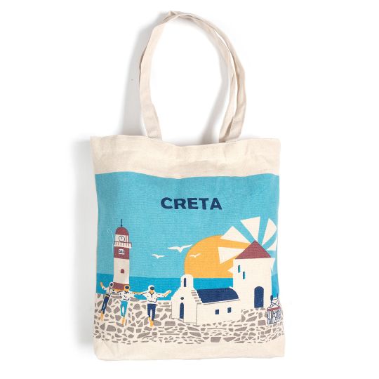 Τσάντα καραβόπανο (40cm x 40cm x 10cm) canvas 1 CRETA