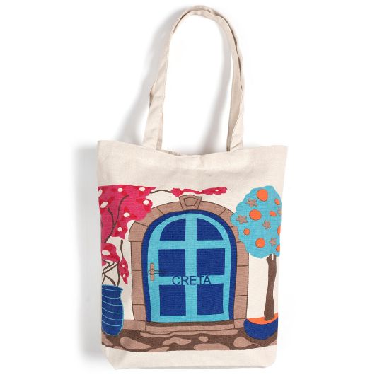 Τσάντα καραβόπανο (40cm x 40cm x 10cm) canvas 4 CRETA