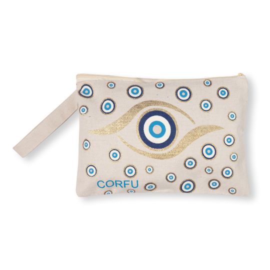 Πορτοφόλι καραβόπανο (30cm x 20cm) gold 1 CORFU