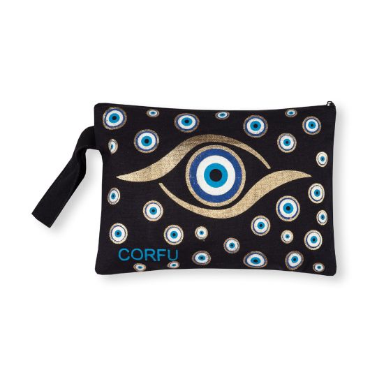 Πορτοφόλι καραβόπανο (30cm x 20cm) gold 7 CORFU