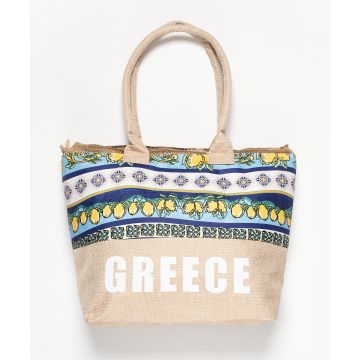 Τσάντα με χερούλι (49cm x 15cm x 34cm) λεμόνι 2 GREECE
