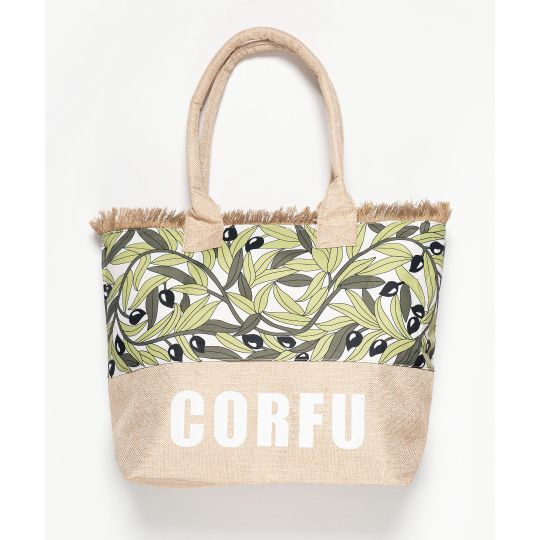 Τσάντα με χερούλι (49cm x 15cm x 34cm) ελιά CORFU