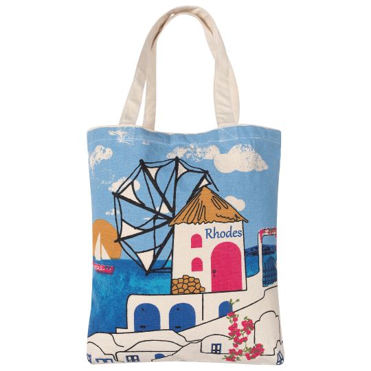 Τσάντα καραβόπανο (40cm x 40cm x 10cm) canvas 27 rhodes