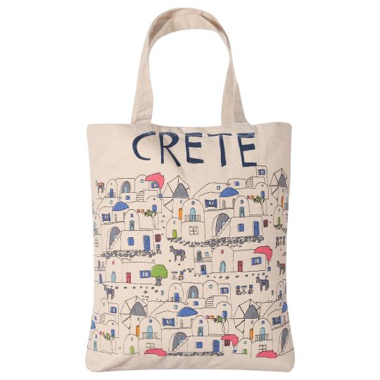 Τσάντα καραβόπανο (40cm x 40cm x 10cm) canvas 15 creta