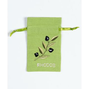 Σαπουνοθήκη (10τμχ) ΡΟΔΟΣ (9cm x 14cm) πράσινο με χρώμα