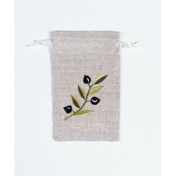 Σαπουνοθήκη (10τμχ) ΡΟΔΟΣ (9cm x 14cm) άμμου με χρώμα