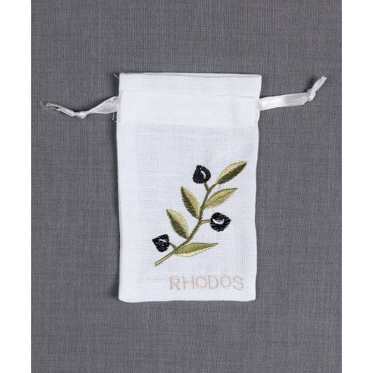 Σαπουνοθήκη (10τμχ) ΡΟΔΟΣ (9cm x 14cm) λευκό με χρώμα