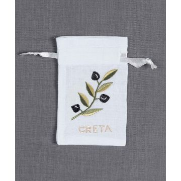 Σαπουνοθήκη (10τμχ) ΚΡΗΤΗ (9cm x 14cm) λευκό με χρώμα