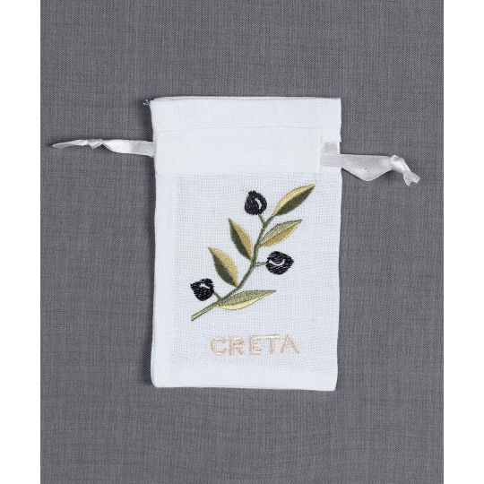 Σαπουνοθήκη (10τμχ) ΚΡΗΤΗ (9cm x 14cm) λευκό με χρώμα