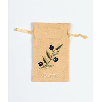 Σαπουνοθήκη (10τμχ) ΚΡΗΤΗ (9cm x 14cm) κίτρινο με χρώμα