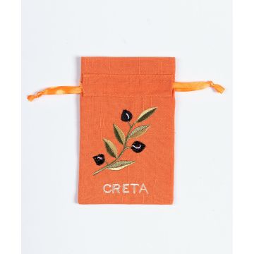 Σαπουνοθήκη (10τμχ) ΚΡΗΤΗ (9cm x 14cm) πορτοκαλί με χρώμα