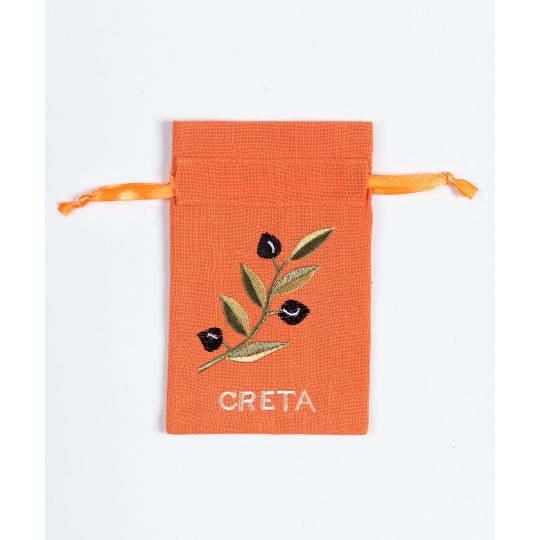 Σαπουνοθήκη (10τμχ) ΚΡΗΤΗ (9cm x 14cm) πορτοκαλί με χρώμα