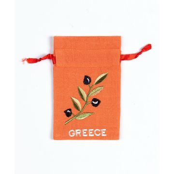 Σαπουνοθήκη (10τμχ) GREECE (9cm x 14cm) πορτοκαλί με χρώμα